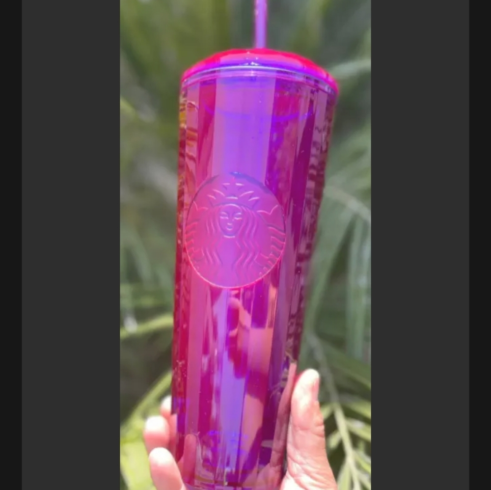 💫 NWT Starbucks Purple Blue Edge Glow Tumbler 💫